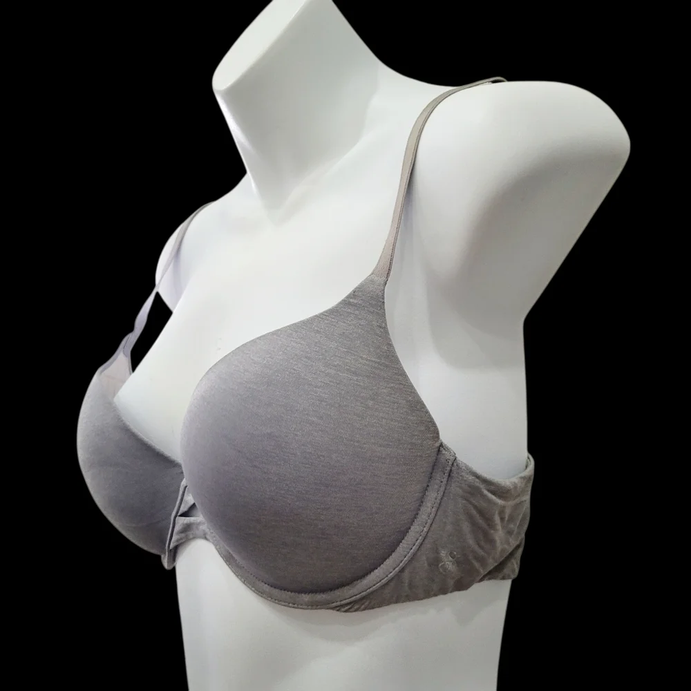 Victoria's Secret Perfect Shape Grey Wire Bra Size: 34C - Picture 2 of 9